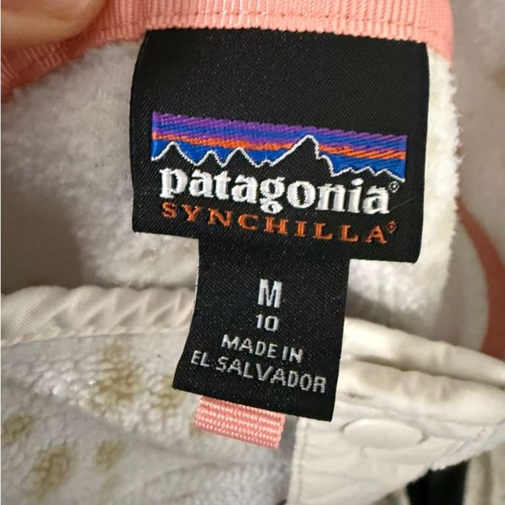 Patagonia Cream and Gold Fleece Jacket - Picture 6 of 7